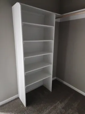 Closet shelving and rods