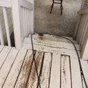 Example: peeling paint on a deck board.