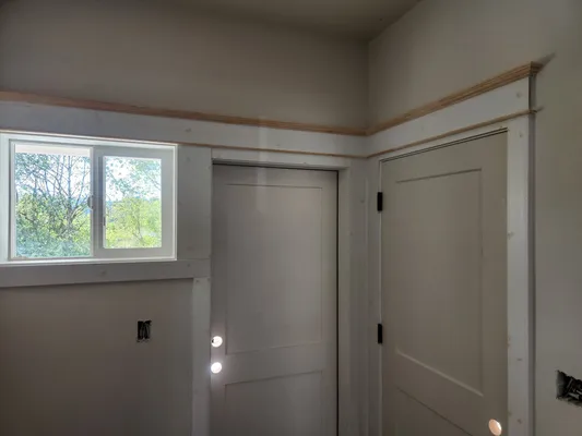 Interior doors hung and cased
